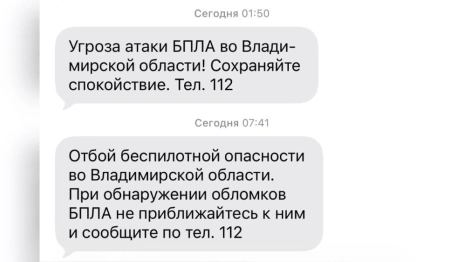 Владимирцам запретили приближаться к обломкам БПЛА после угрозы атаки 17 февраля