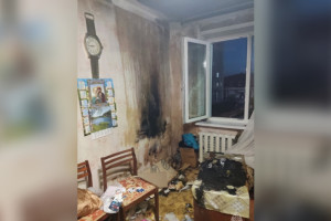 В Меленках при пожаре в пятиэтажке эвакуировали 1 человека