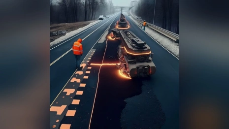 Во Владимирской области показали процесс ремонта дорог из будущего