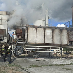 Во Владимирской области произошел пожар на асфальтном заводе