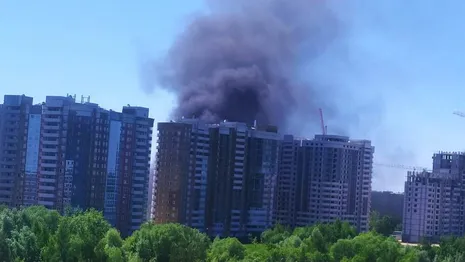 Дым над новостройками во Владимире оказался сгоревшим мусором