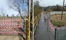 В Карабаново частично обрушился мост через реку