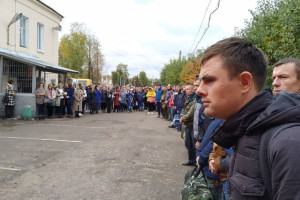 Во Владимирской области провожали вторую группу мобилизационных под «Прощание славянки»