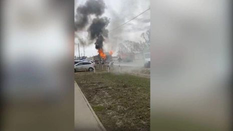 На трассе М-7 в Лакинске сгорел грузовик