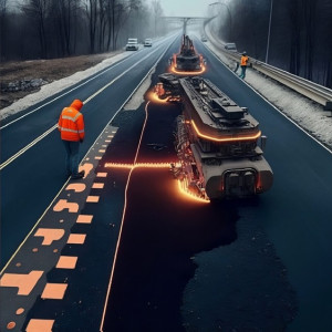 Во Владимирской области показали процесс ремонта дорог из будущего