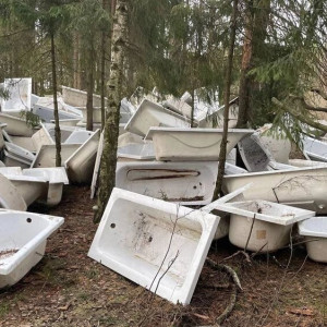 Во Владимирской области в лесу нашли кладбище ванн
