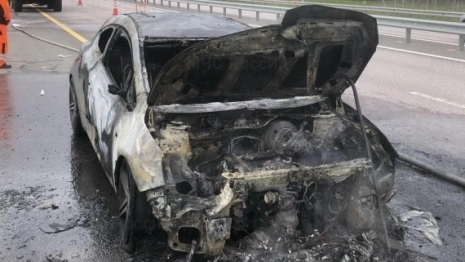 На М-12 в Судогодском районе загорелась легковушка