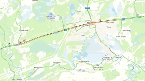 Во Владимирской области М-7 Волга встала в 9-километровой пробке