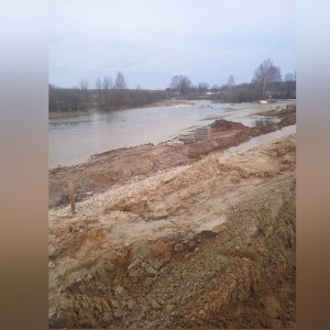 Жители Владимирской области рассказали о затопленной дороге в районе платника М-12