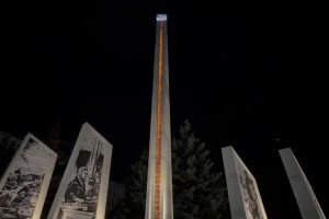 Во Владимире стела «Город трудовой доблести» получила архитектурную подсветку