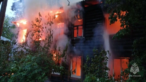 Ночью в Коврове произошел крупный пожар