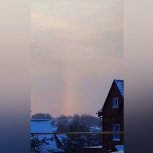 В небе над Александровом заметили радугу