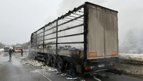 На Южном обходе Владимира вспыхнула фура