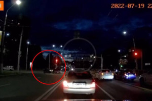 Момент ДТП с мотоциклистом во Владимире попал на видео