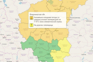 Во Владимирской области ввели оранжевый уровень опасности из-за аномальных морозов