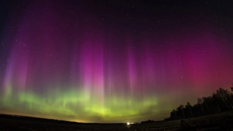 Полярное сияние озарило небо над Владимирской областью