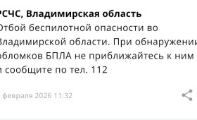 Владимирцам запретили приближаться к обломкам БПЛА после угрозы атаки 9 февраля
