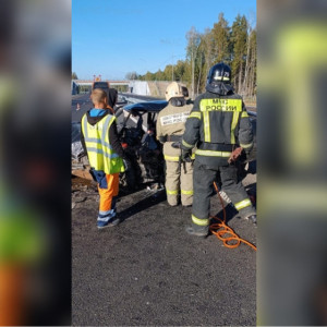 Пострадавшего зажало в салоне авто после ДТП на платнике М-12