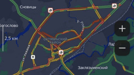 Как упавший столб и снегопад парализовали движение во Владимире