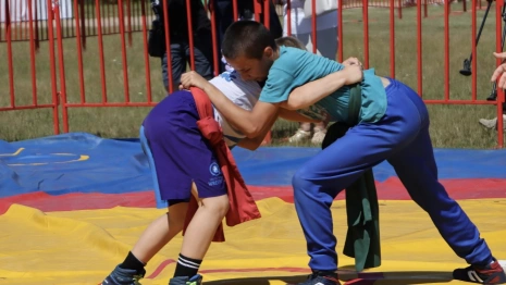 Победителю борьбы на поясах на Сабантуе во Владимире подарили живого барана