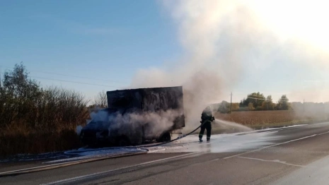Во Владимирской области на трассе Р-132 Золотое кольцо сгорела «Газель» 