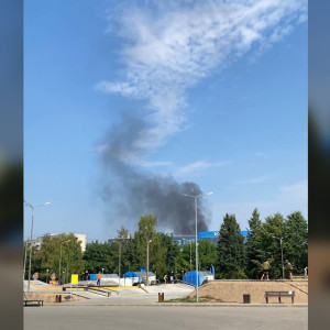 Владимирцы заметили огромный столб дыма рядом с ТЦ «Восток»