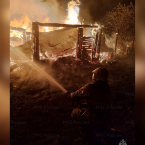 Во Владимирской области мощный пожар уничтожил частный дом дотла