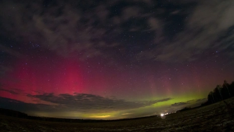 Над Владимирской областью 19 марта взошло северное сияние