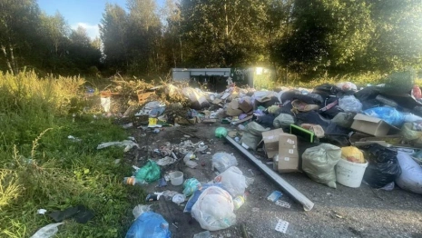 В Киржачском районе контейнерная площадка превратилась в стихийную свалку