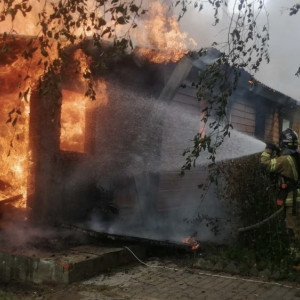 В селе во Владимирской области вспыхнул частный дом
