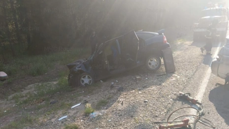 В Судогодском районе легковушка улетела в кювет после ДТП