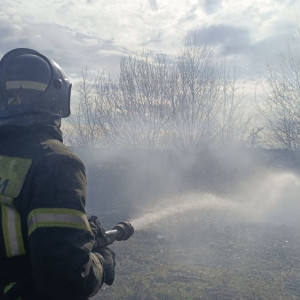 Во Владимире на Лакина загорелась сухая трава