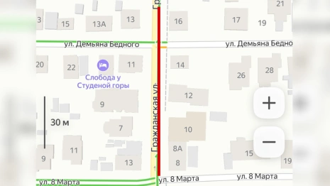 Во Владимире почти на месяц запретят движение транспорта по улице Гражданской