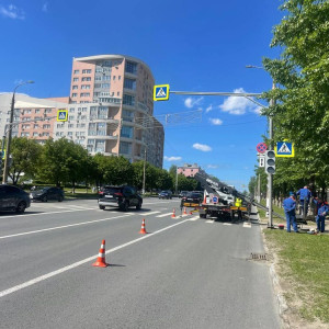 Во Владимире на Октябрьском проспекте установили новый светофор