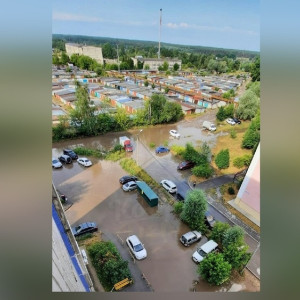 Ковров превратился в Венецию после проливного дождя