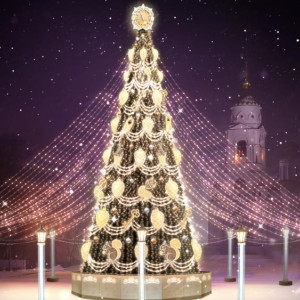 В центре Владимира установят новую новогоднюю ель с нитями из гирлянд