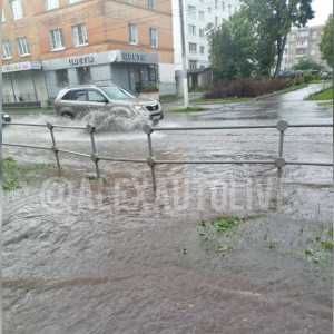 Александров вновь ушел под воду из-за сильных дождей