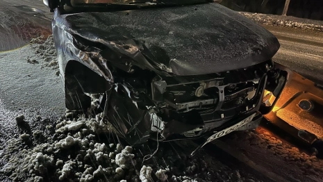 На Московском шоссе во Владимире в снегопад столкнулись 3 иномарки