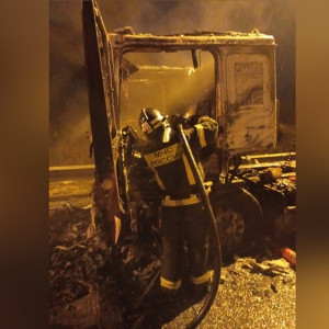 На трассе под Владимиром сгорел грузовик