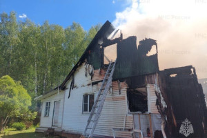Пострадавшего на пожаре под Александровом 74-летнего дедушку увезли в больницу с ожогами