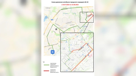 Появилась схема маршрута владимирского автобуса №32 после перекрытия двух улиц в Добром