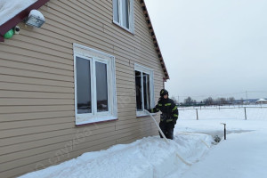 В Александровском районе загорелась сауна