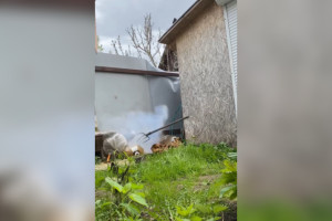 В Коврове спасатели забросали пивные кеги вилами