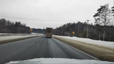 На М-7 во Владимирской области выросли пробки из-за ям и льда