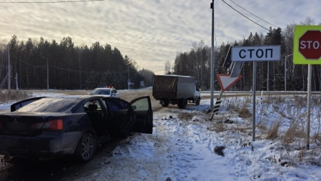 В Гусь-Хрустальном районе иномарка влетела в светофор