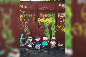 Мишкин показал новое граффити в центре Владимира