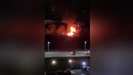 Жители Владимира сняли на видео мощный пожар
