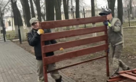 Во Владимире каток в сквере имени Пушкина начали готовить к открытию