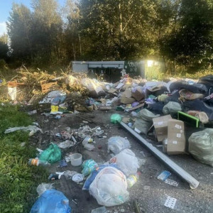 В Киржачском районе контейнерная площадка превратилась в стихийную свалку