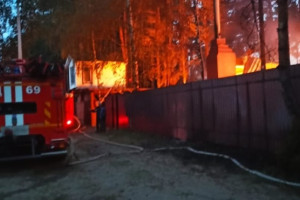 Во Владимирской области произошел крупный пожар на площади 258 кв. м